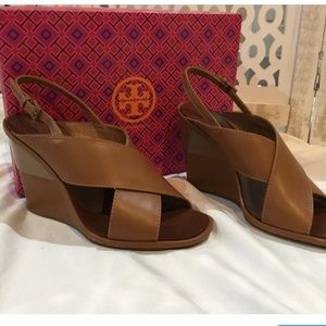 Tory Burch leather wedge